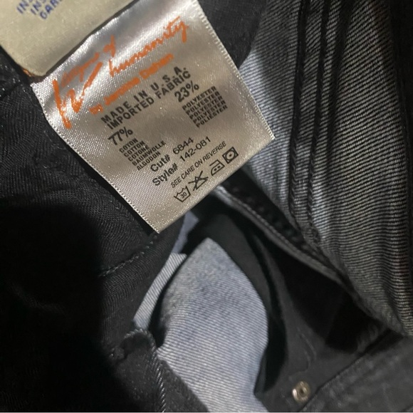 COH CITIZENS OF HUMANITY AVA #142 STRETCH LOW-WAIST STRAIGHT LEG BLACK WASHED - Picture 6 of 15